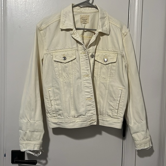 American Eagle Pastel Yellow Jean Jacket - Picture 1 of 3